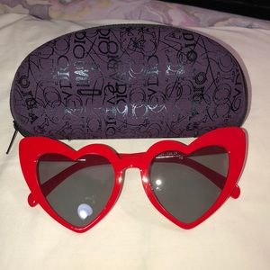 Red Heart Shaped Sunglasses